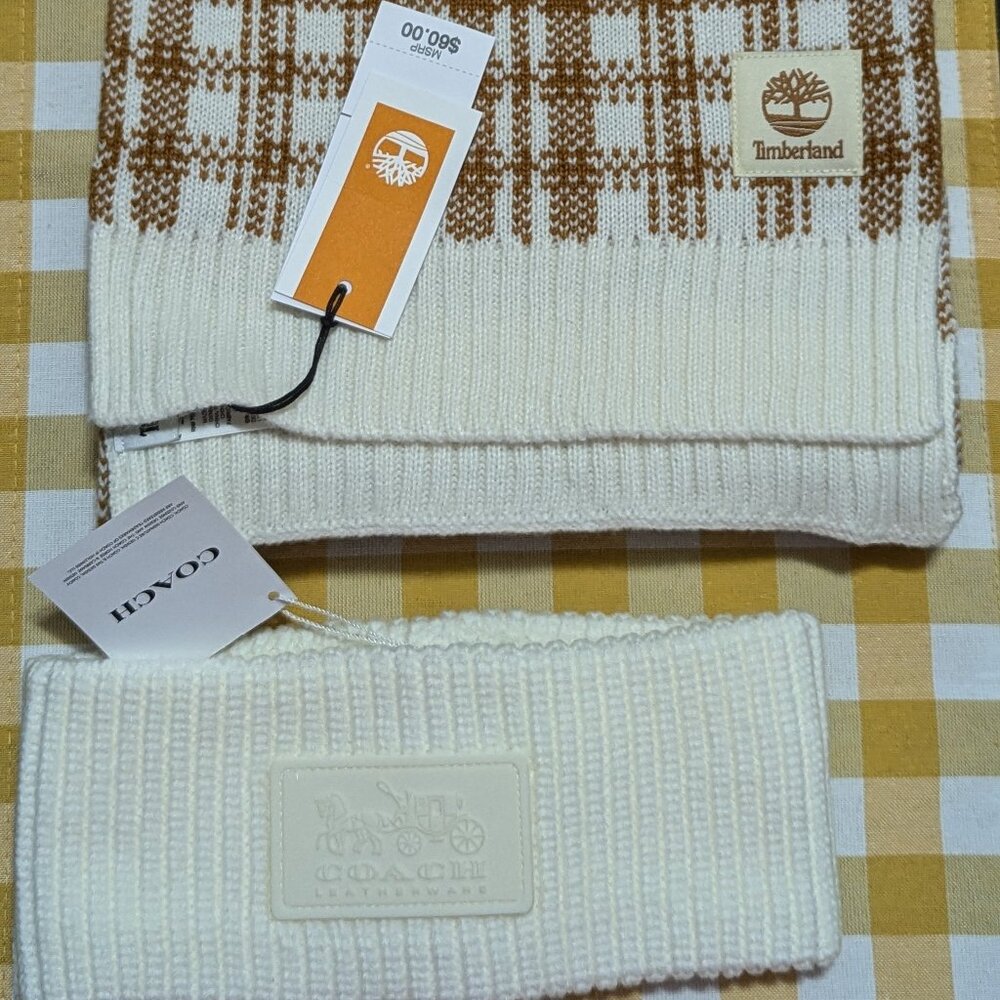 Coach headband with Timberland scarf